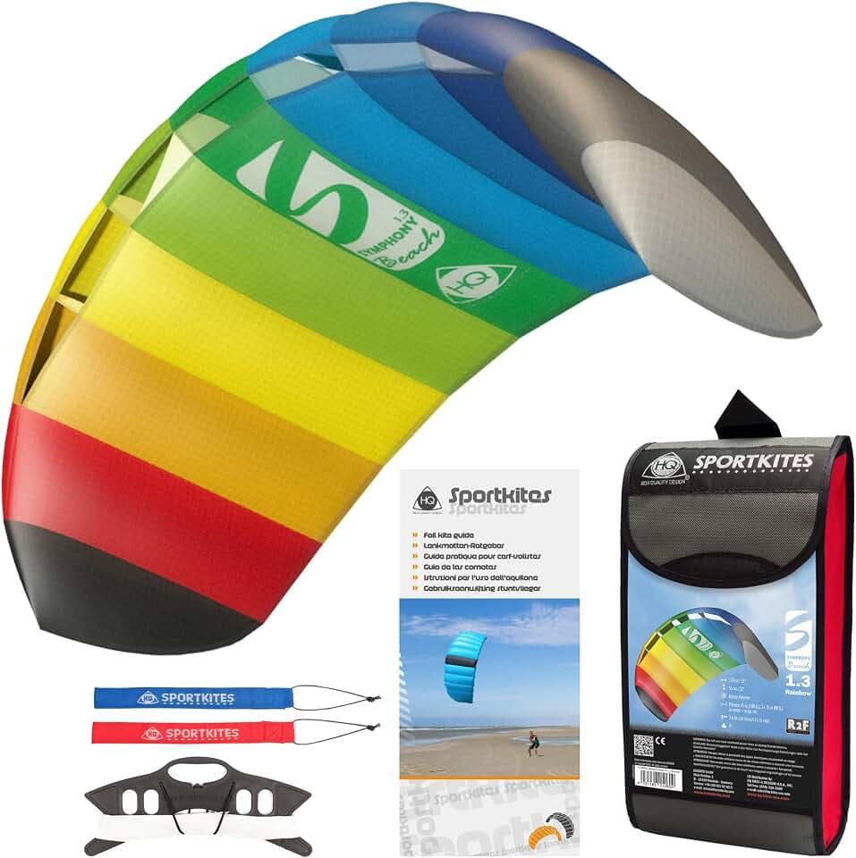 HQ Lenkmatte Symphony Beach III 1.3 Rainbow ab 8 Jahre Freizeit Lenkdrachen