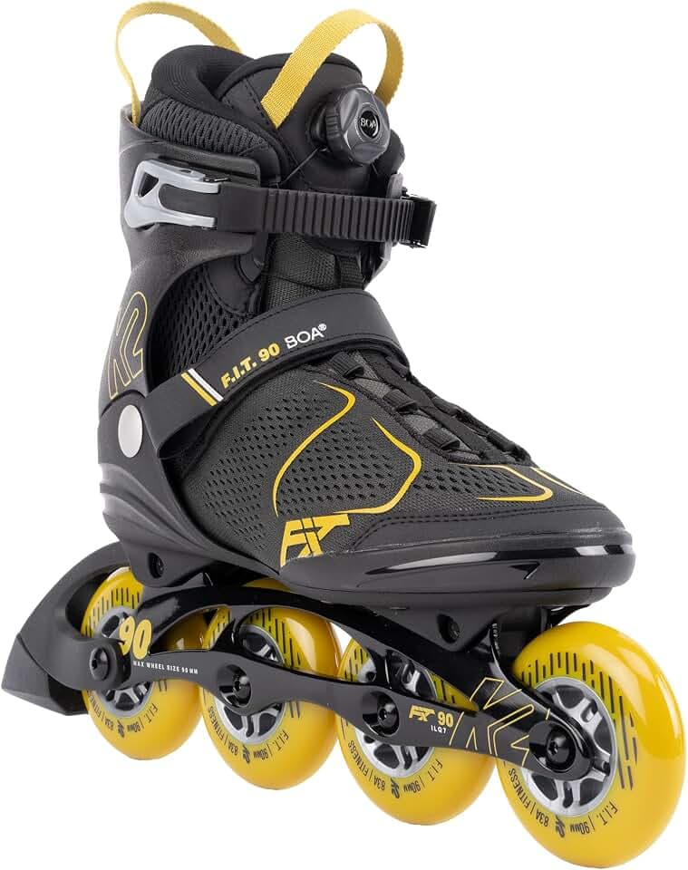 K2 F.I.T. 90 BOA Inline Skate 2025 Grey/Mustard