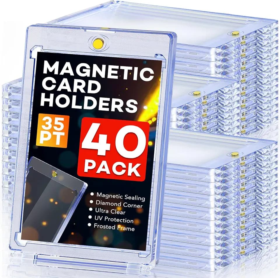 ZENOWICK 40ct Magnetic Card Holders, 35pt One Touch Card Holder