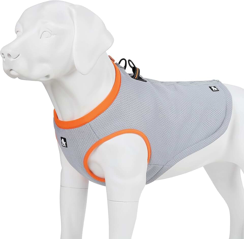 Truelove kühlweste für Hunde Hund Kühlweste Geschirr Kühler Jacke mit Verstellbare Reißverschluss für Outdoor Jagd Training und Camping