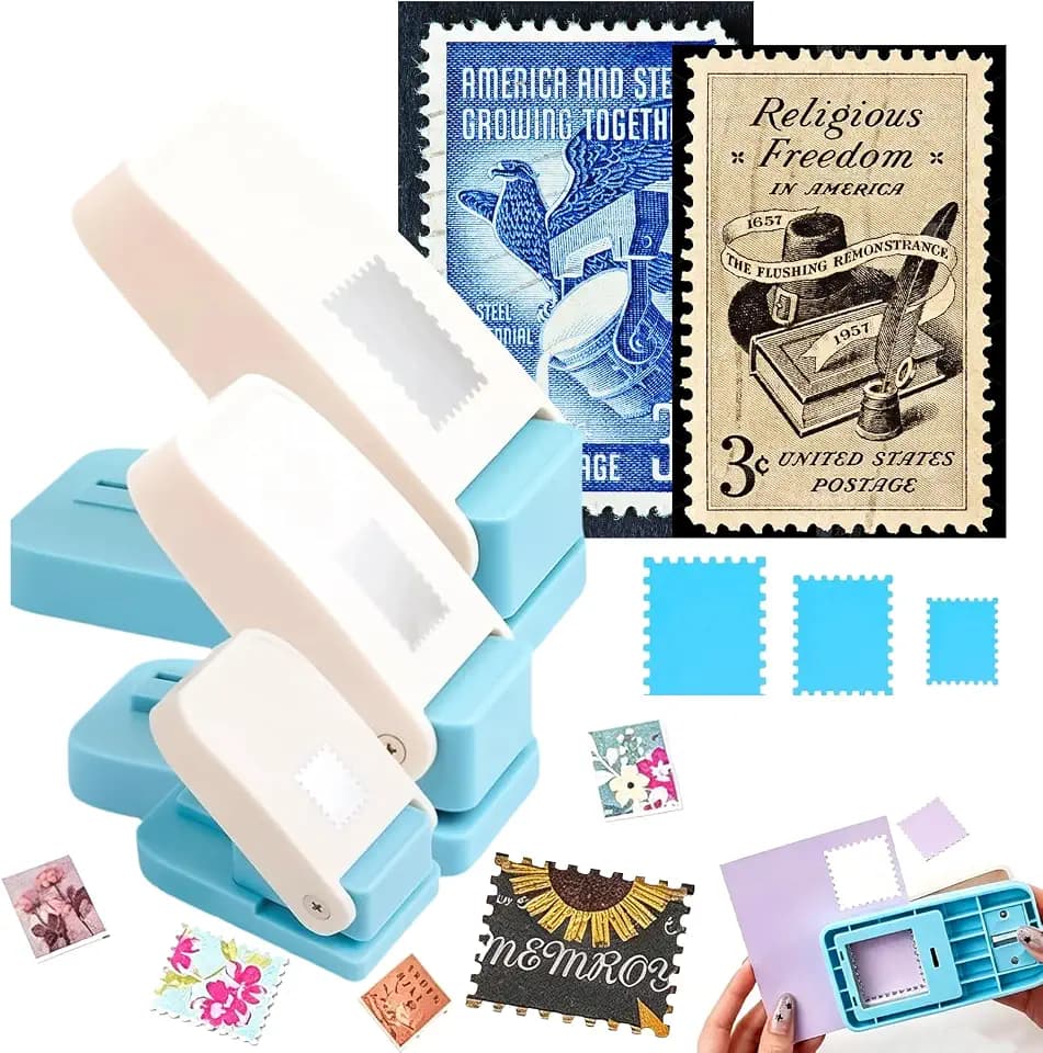 3 Pcs Stamp Punch Set, Rectangular 1.5x1.25, 1x0.8, 0.6x0.5