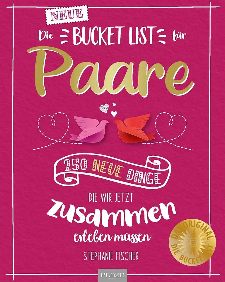 Die NEUE Bucket List für Paare: 250 neue Dinge, die wir jetzt zusammen erleben müssen. Das perfekte Geschenk zur Hochzeit, zum Valentinstag oder zum Jahrestag!