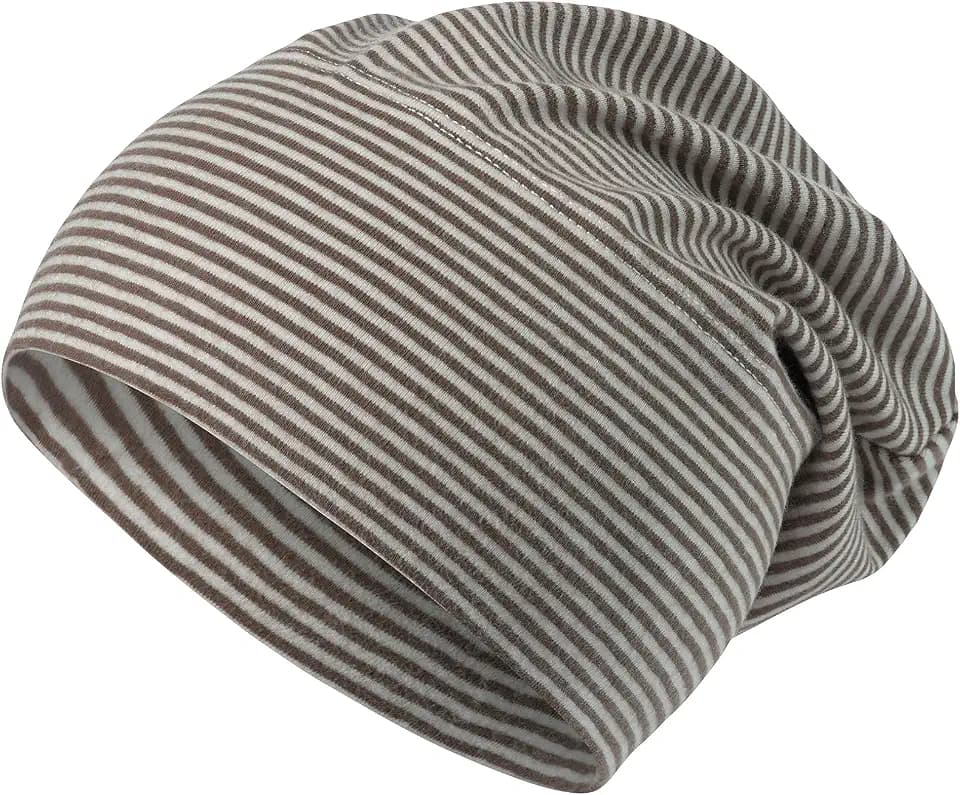 Sterntaler GOTS Beanie Ringel - Babymütze aus Singlejersey (Bio) gestreift - anschmiegsame Unisex Beanie Mütze variabel tragbar - Baby und Kinder Übergangsmütze, graublau