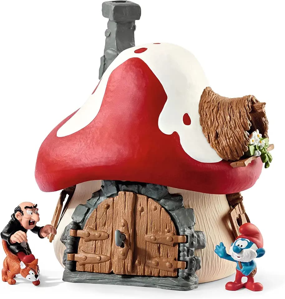 SCHLEICH 20803 Schlumpf Haus mit 2 Figuren, für Kinder ab 3 Jahren, The Smurfs™ - Spielset