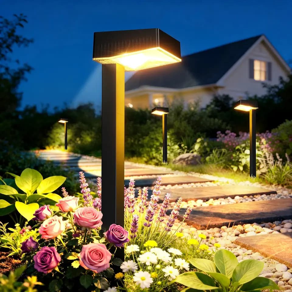 ELECLINK Solar Pathway Lights Outdoor, 12 Pack Garden Lights Solar Powered Path Light with Focused Beam Lens, 2 Light Modes Waterproof Outdoor Solar Light for Yard Driveway Walkway Landscape