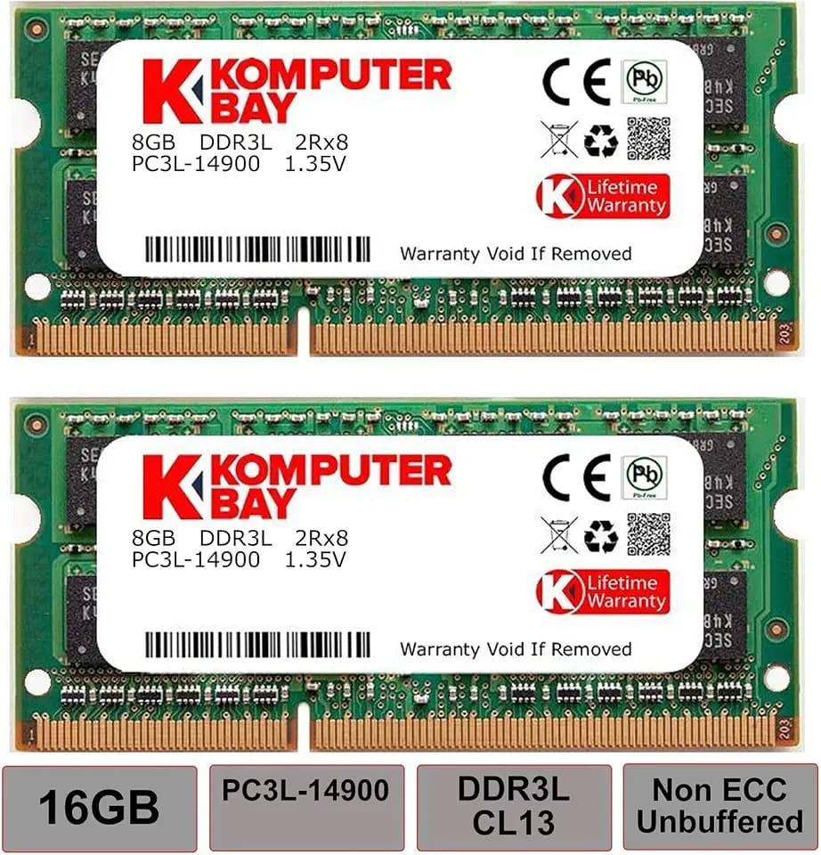 Komputerbay 16GB Kit (2 x 8 GB) 204 pin DDR3-1867 1867MHz SO-DIMM (1866MHz / 1867MHz, PC3-14900) passend für Apple iMac Retina 27" 5K (Late 2015) and PC