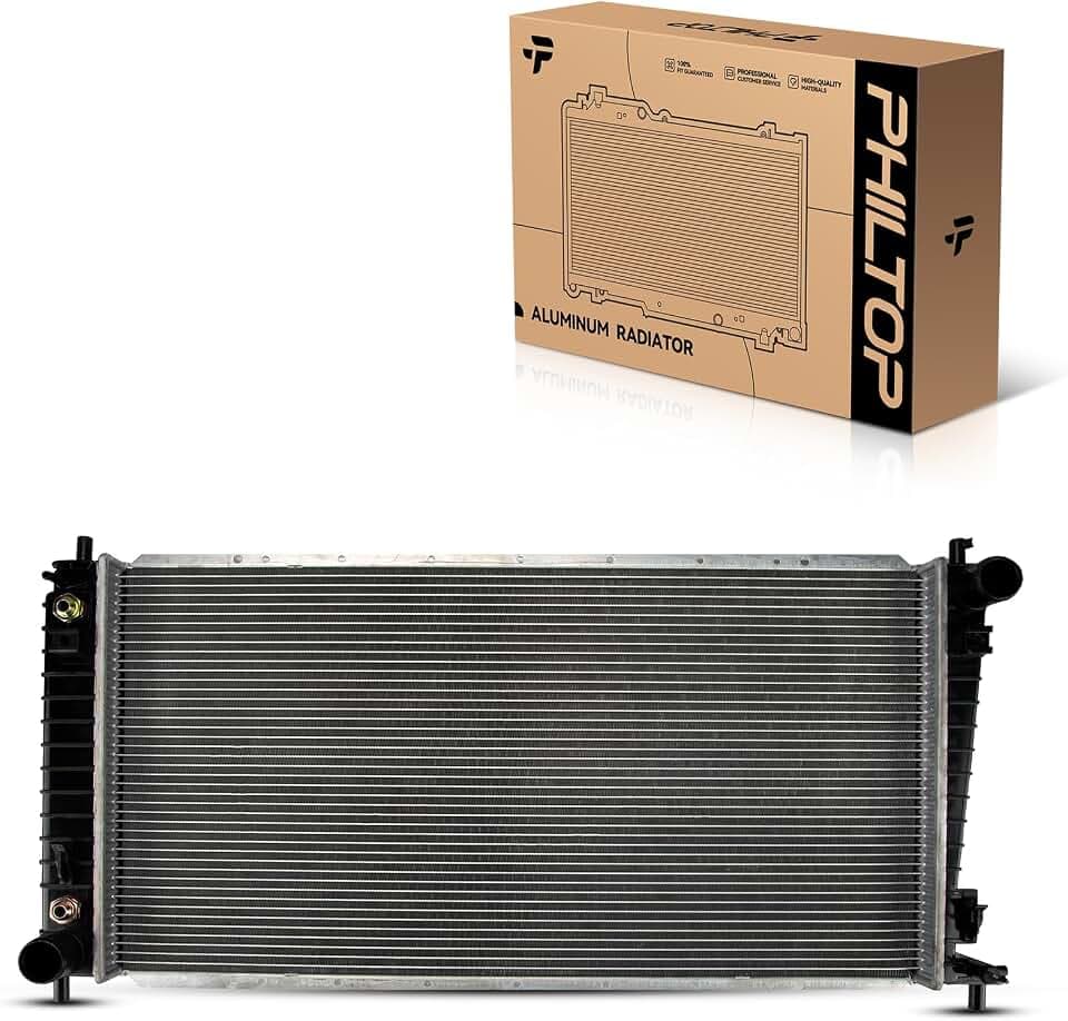 PHILTOP CU2819 Radiator Assembly Aluminum Core Compatible with 2005-2008 F-150 5.4L, 2005-2008 F-150 4.6L, 2005-2006 Expedition, 2005 F-150 4.2L, Mark LT, Navigator (Crossflow; Super Duty Cooling)