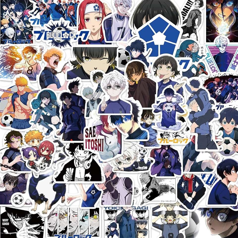 Blue Lock Anime Stickers for Kids,50PCS Cool Cartoon Anime Deals Laptop Water Bottle Bike Skateboard Luggage Computer Phone Case Snowboard Stickers for Kids Teens