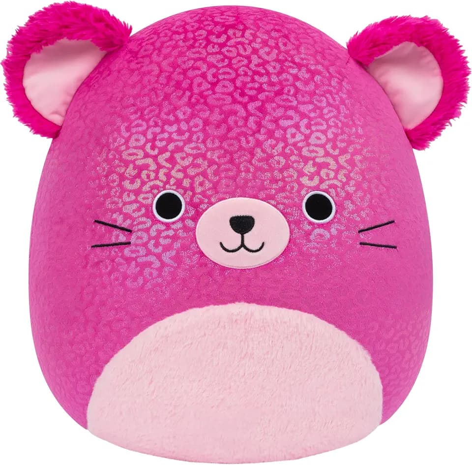 Squishmallows Original 14in Bamantha the Silver-Spotted Plum Jaguar – Official Jazwares Plush (Large)