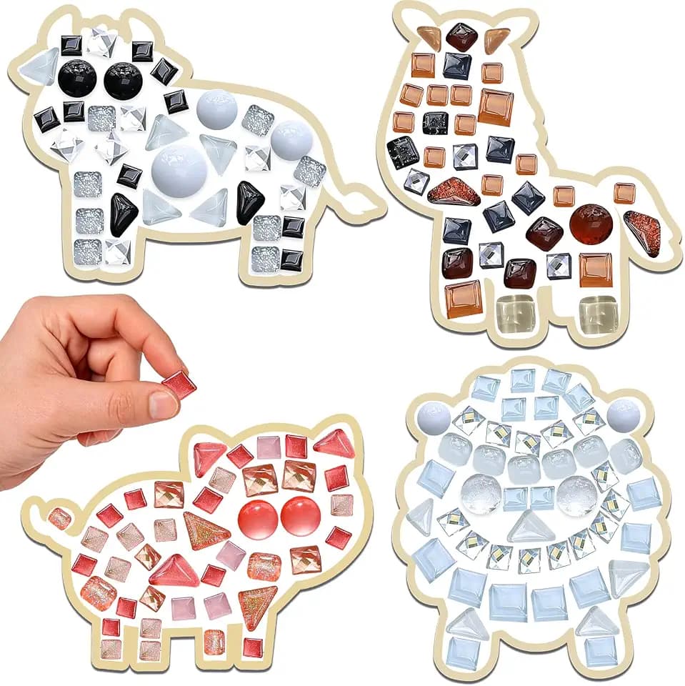 Farm Mosaic Kits for Kids, Crafts for Kids Ages 8-12 Farm DIY Mosaic Kits