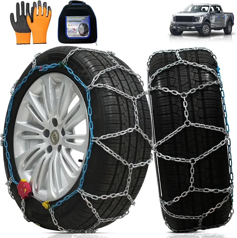 Coco Bird Heavy Duty AutoFixing Snow Chains Tire Chains for Light Truck, SUV & Pickup, Self-Tightening Design for Easy Installation, Titanium Alloy for Superior Durability,Set of 2(HRV-270,Auto-Trac)