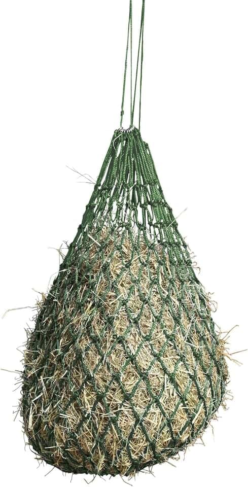 Kerbl Heunetz 5er mit Aufhängeringen | Grün, Polyester, Maschenweite 5 × 5 cm, Futternetz für Pferde, Rinder und Schafe
