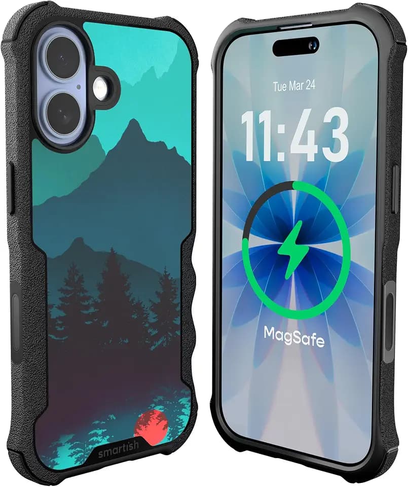 Smartish iPhone 17 Case MagSafe, Gripzilla, Heavy Duty Grip, Mountains