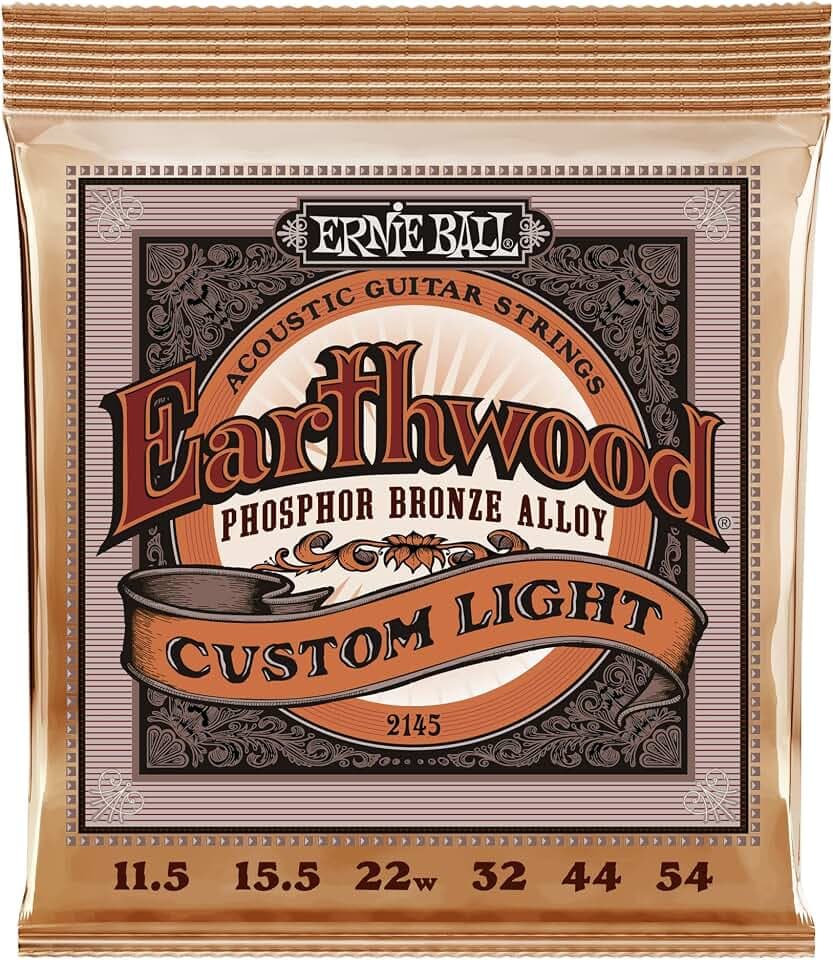 Ernie Ball Earthwood Custom Light Phosphor Bronze Saiten für Akustikgitarre - Stärke 11.5-54
