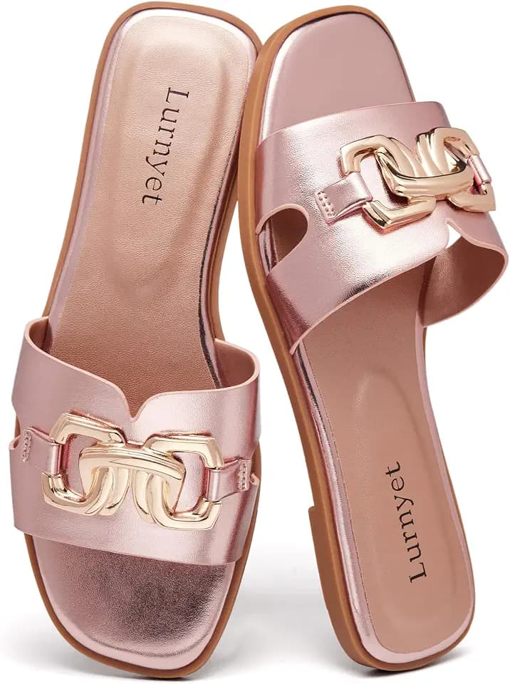 Women's Flat Slide Slippers Casual Dressy Sandals