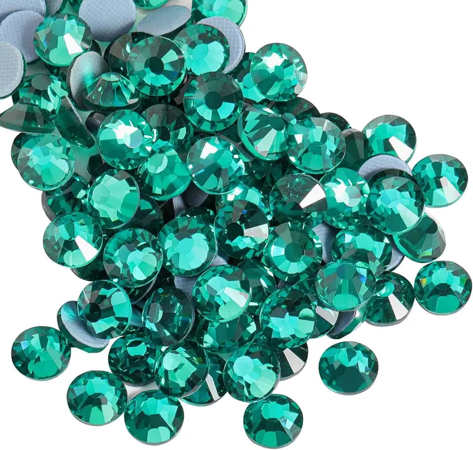 Beadsland Hotfix Strasssteine für textilien,Blauer Zirkon,SS30/288pcs