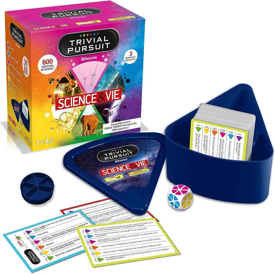 Winning Moves - Trivial Pursuit Travel Science & Life – 600 Fragen – Gesellschaftsspiel – Reisespiel – Französische Version