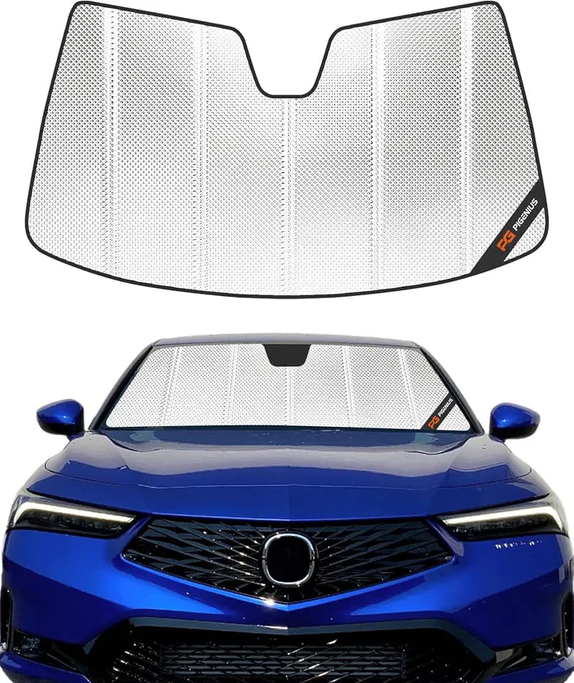 Pigenius Windshield Sun Shade for Acura Integra 2023-2026. Reflective Aluminum Film Front Window Sunshade - BLAZBLOCK