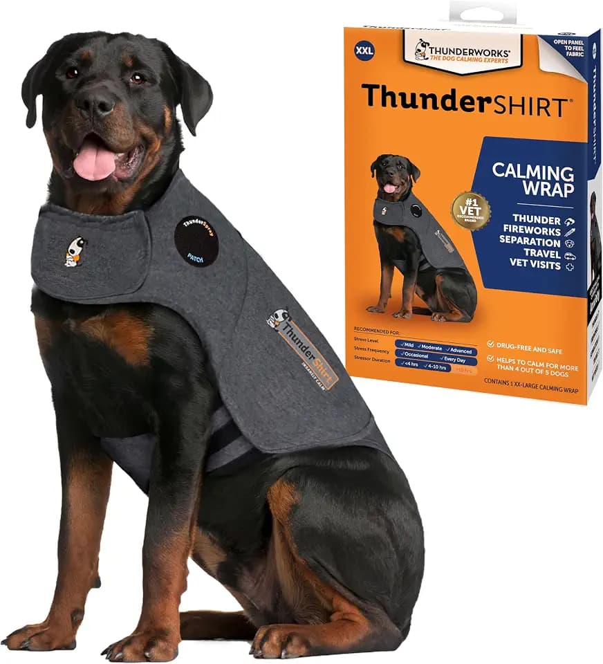 ThunderShirt for Dogs Calming Anxiety Vest, XX Large, Heather Gray