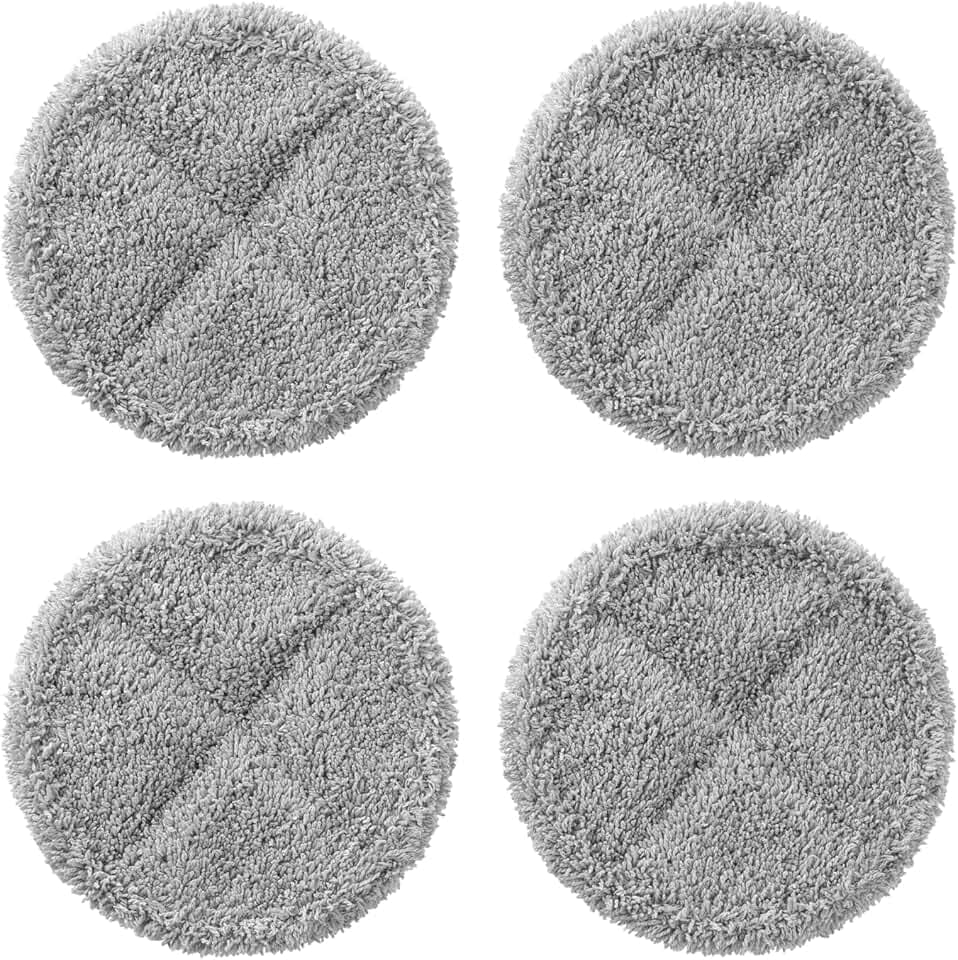 Samsung Mikrofaser-Pads für Spinning Sweeper Wischaufsätze VCA-WB650/GL und VCA-WB650A/GL, Wiederverwendbar, Grau, 4 Stück, VCA-SPW90/VT