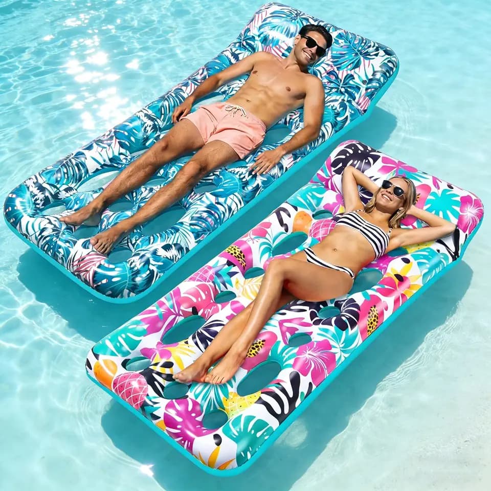 Korlon Tec Pool Floats Adult, Inflatable Tanning Pool Float Lounger