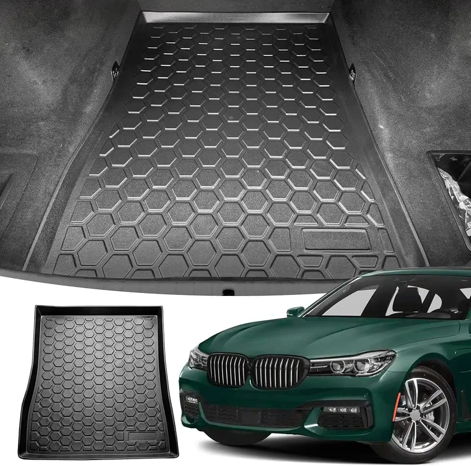Premium Cargo Liner for BMW 7 Series 2016-2022 - 100% Protection - Custom Fit Car Trunk Mat - Easy-to-Wash & All-Season Black Cargo Mat - 3D Shaped Laser Measured Trunk Liners for BMW 7 Series