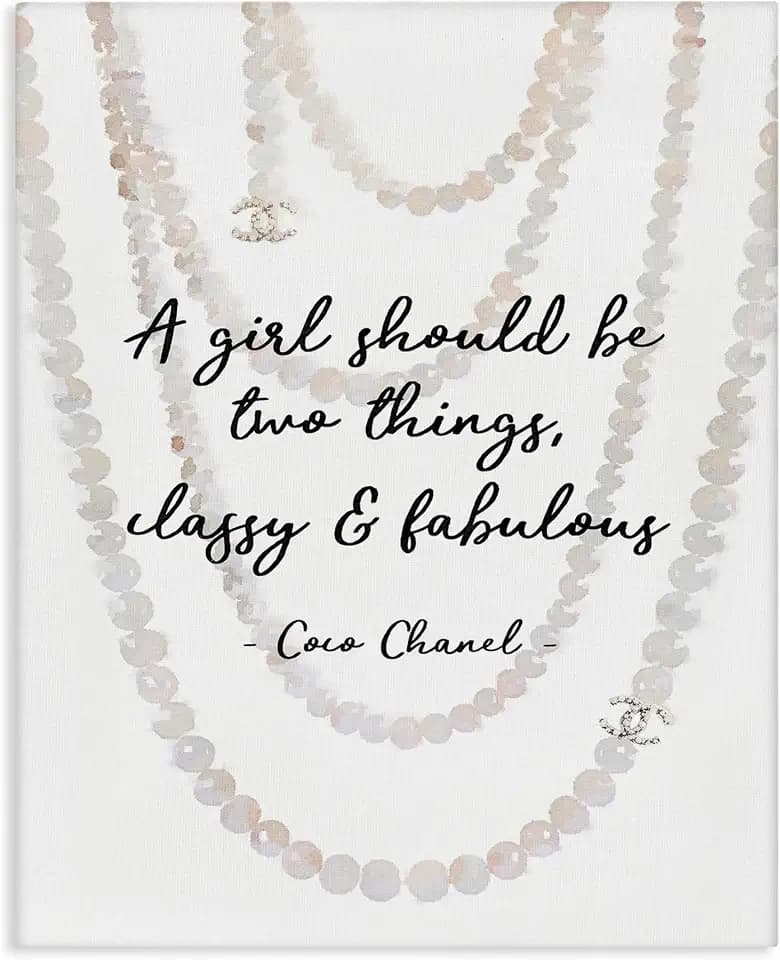 'Classy & Fabulous Fashion Quote'| Canvas Art
