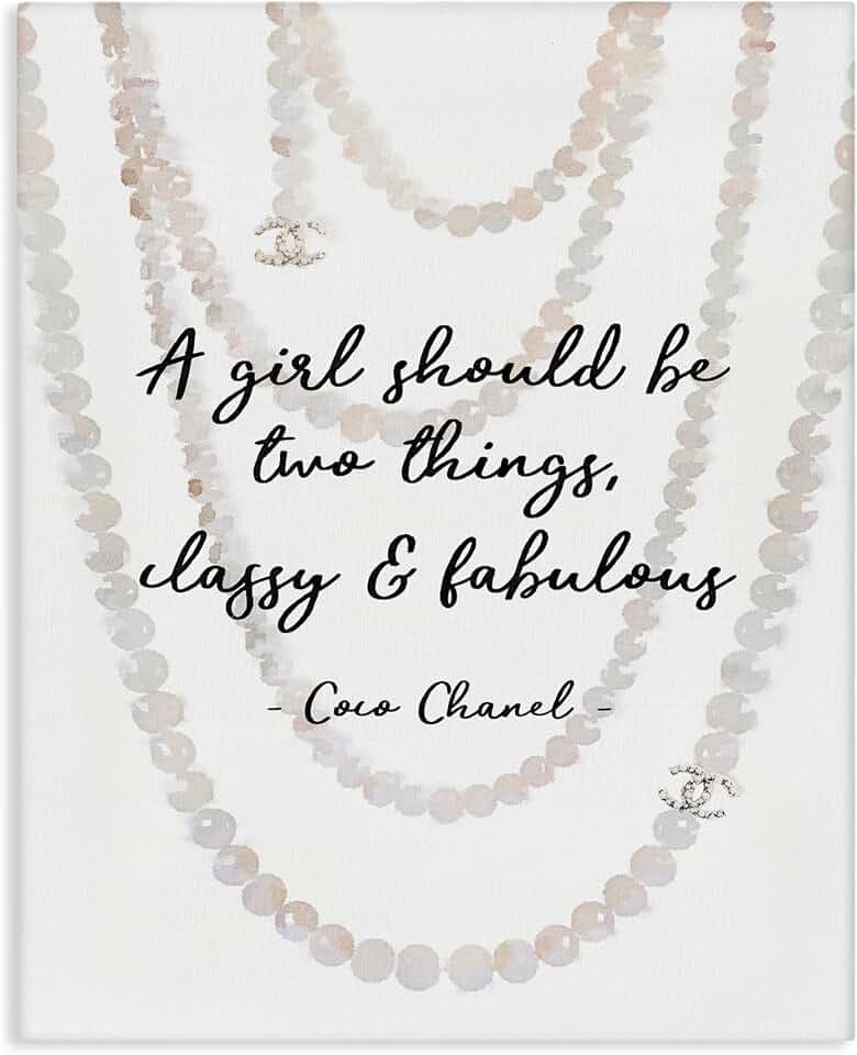 'Classy & Fabulous Fashion Quote'| Canvas Art