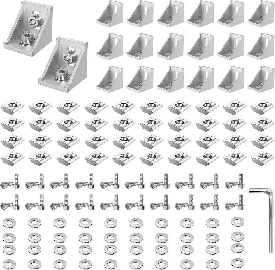 20 Set 4040 Series Aluminum Extrusion Profile Connector Silver