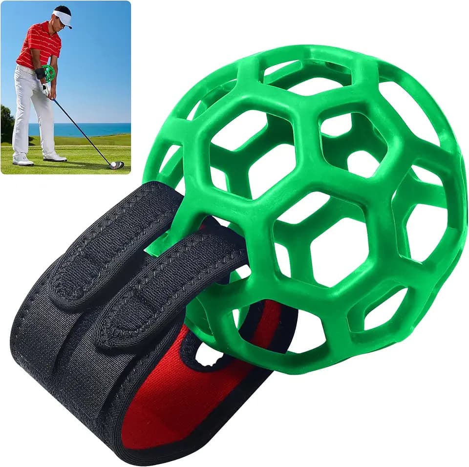 Verbessertes Golf-Trainingshilfe, Golfschwung-Trainingshilfe, Golfschlaufe, Schlagball, Unterstützung, Übungsball, Haltungskorrektur mit verstellbarer Handgelenkschlaufe, Golf-Geschenke für Männer und