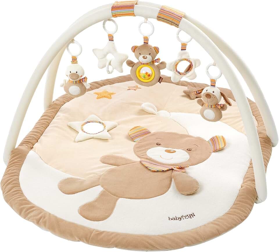 Fehn 3-D Activity-Decke Rainbow – Spielbogen & Anhänger für Babys