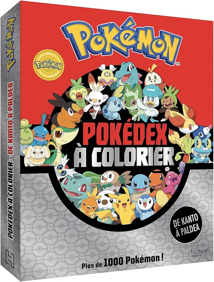 Pokémon - Pokedex à colorier de Kanto à Paldea: Livre de coloriages