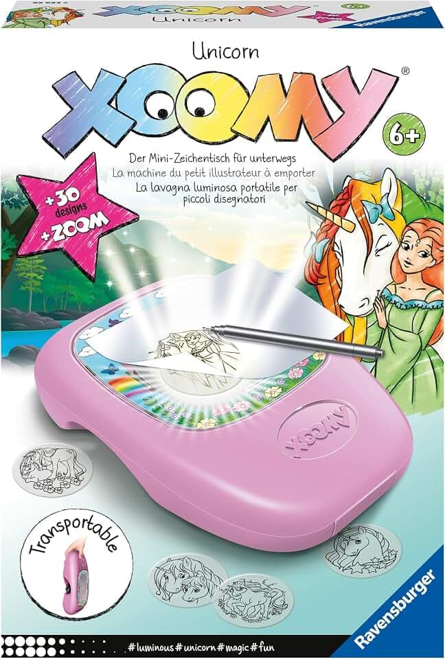 Ravensburger Xoomy Midi Unicorn 23534 - Zauberhafte Einhörner zeichnen Lernen, Kreatives Zeichnen und Malen für Kinder ab 6 Jahren