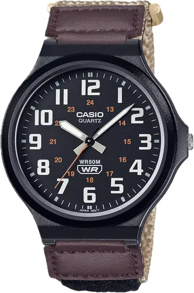 Casio MW240 Series | Men’s Quartz Watch | 50M WR | Large Resin Case | Resin Glass | Resin Band | Large Arabic Numerals | Analog Watch | Easy to Read Display | 3 Year Battery