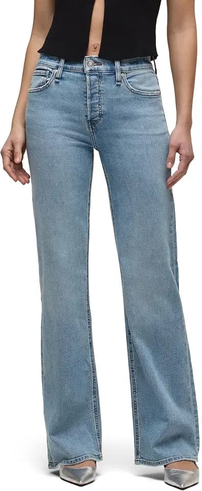 Hudson Women's Rosie Petite High Rise Wide Leg Jean