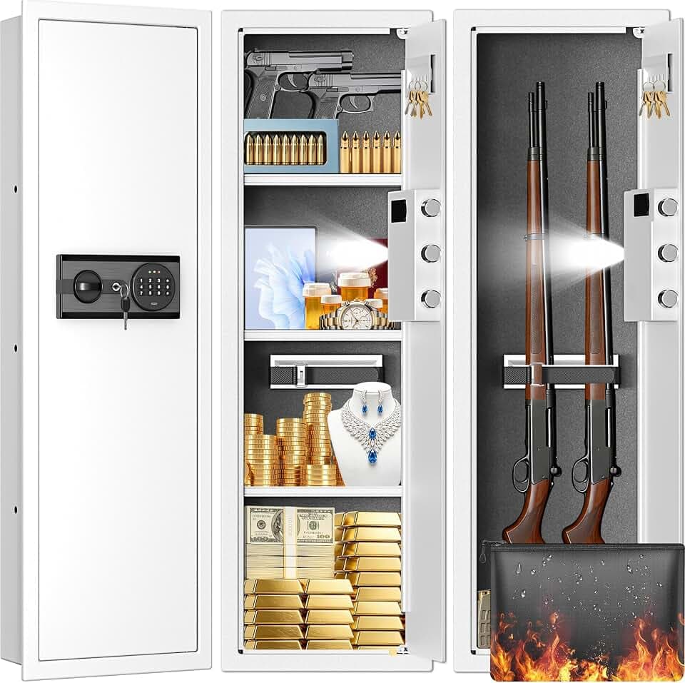 43.3'' Tall Heavy Duty Fireproof Wall Safes Between the Studs