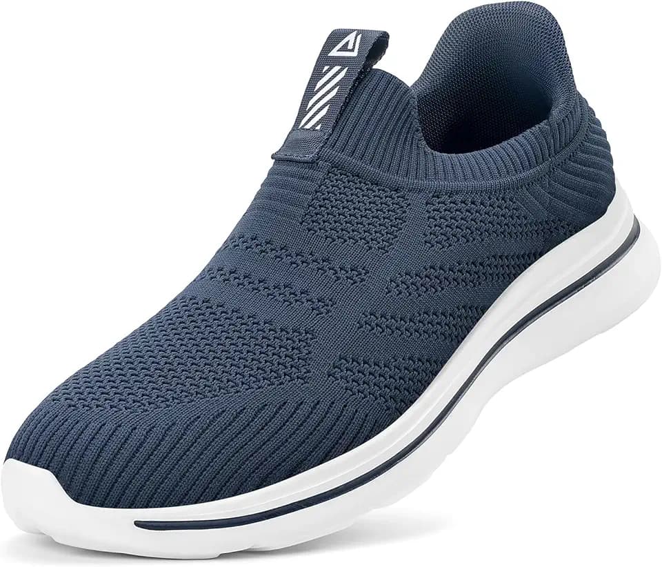 ODCKOI Herren Slip On Sneaker ohne Schnürsenkel Mesh Leichte Sportschuhe