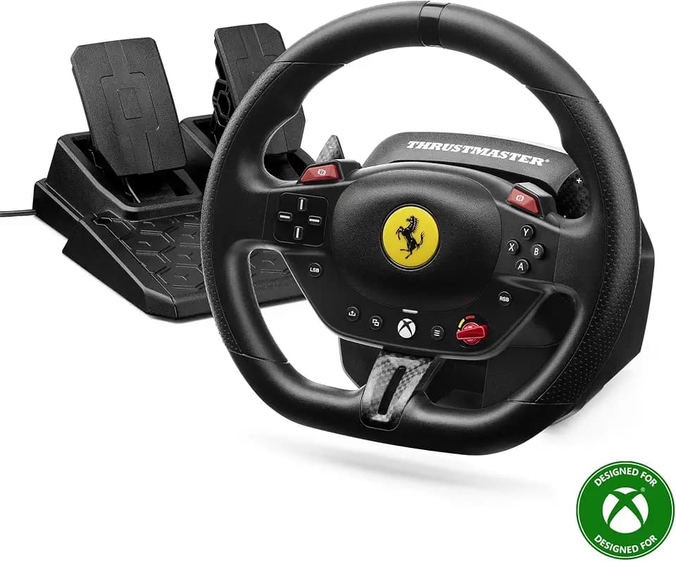 Thrustmaster T98 Ferrari 296 GTS - Rennlenkrad und Pedalset - XBOX & PC