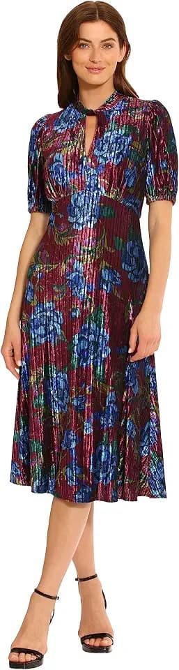 Maggy London Women's Maggy London Women's Dresses Keyhole Neck Velvet A-line Dress Occasion Party Event Guest of Wedding