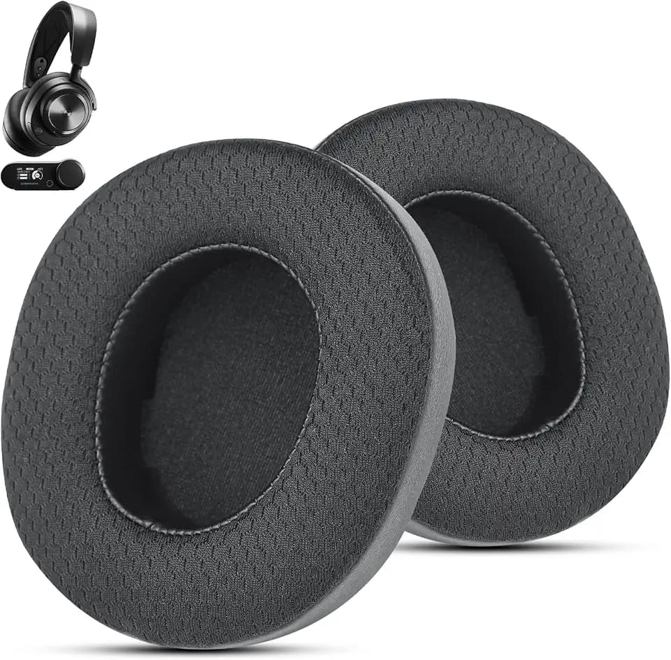 Fabric Earpads for Arctis Nova Pro Wireless/Nova Elite - Black