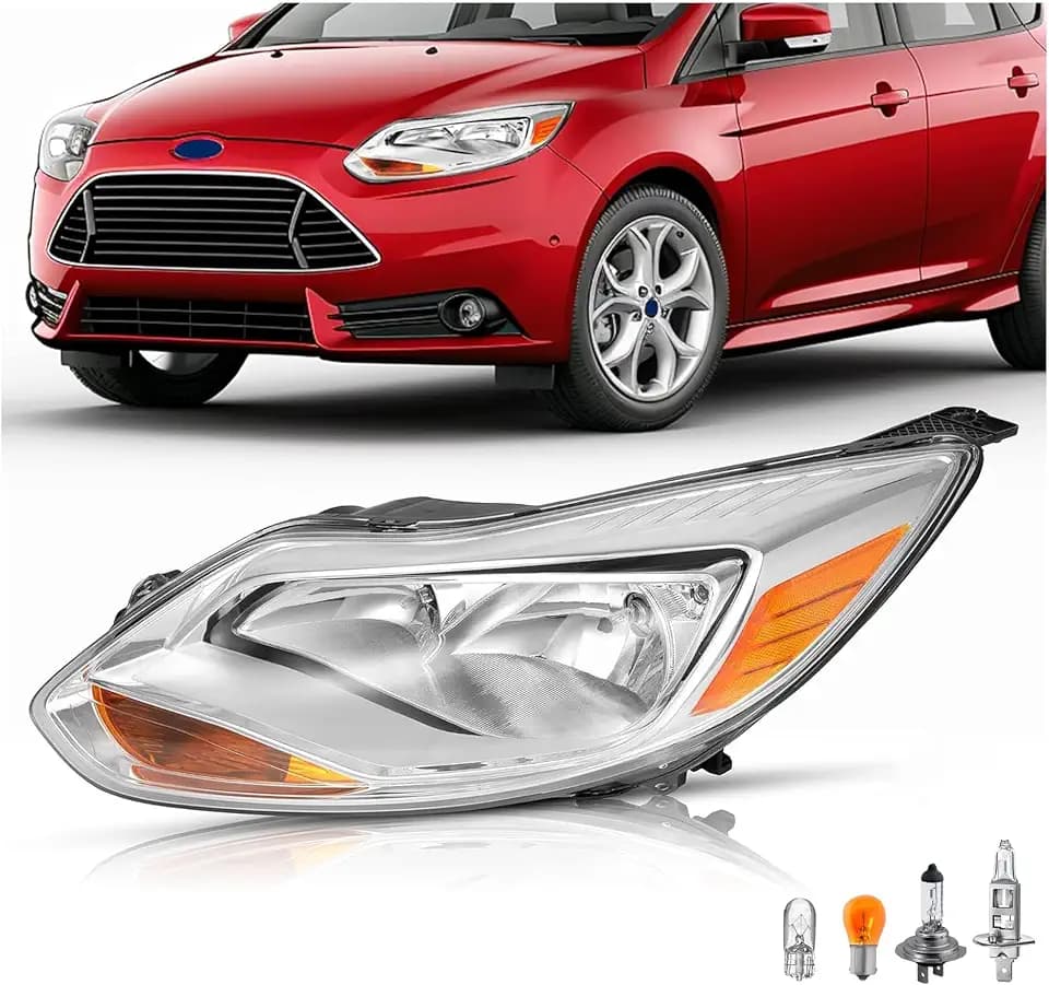 HECASA Left Headlight Assembly Driver Side Halogen Headlamp