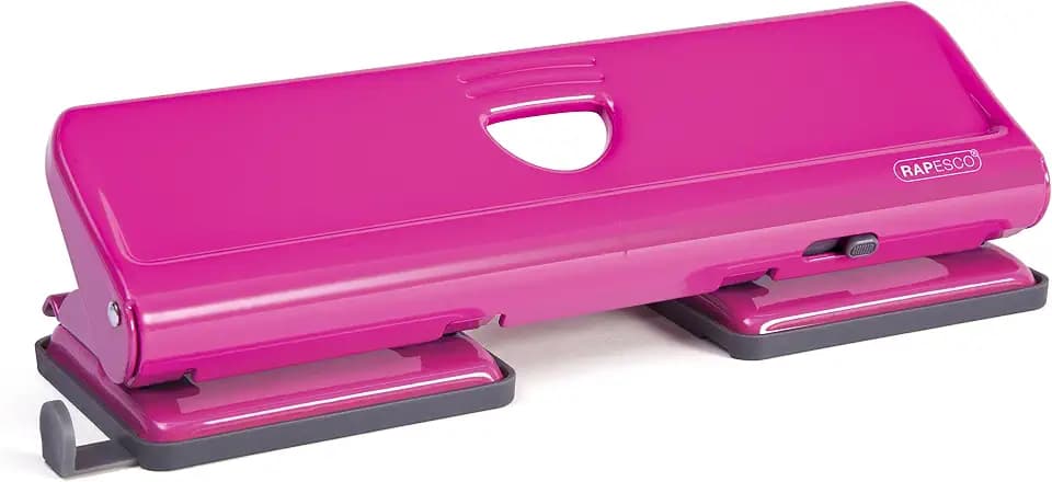 Rapesco 1385 720 4-Fach-Metalllocher, 20 Blatt Stanzkapazität, Fuchsia