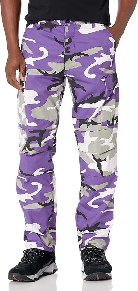 BACKBONE Men's Camouflage Cargo Pants Army Style Casual BDU Work Pants