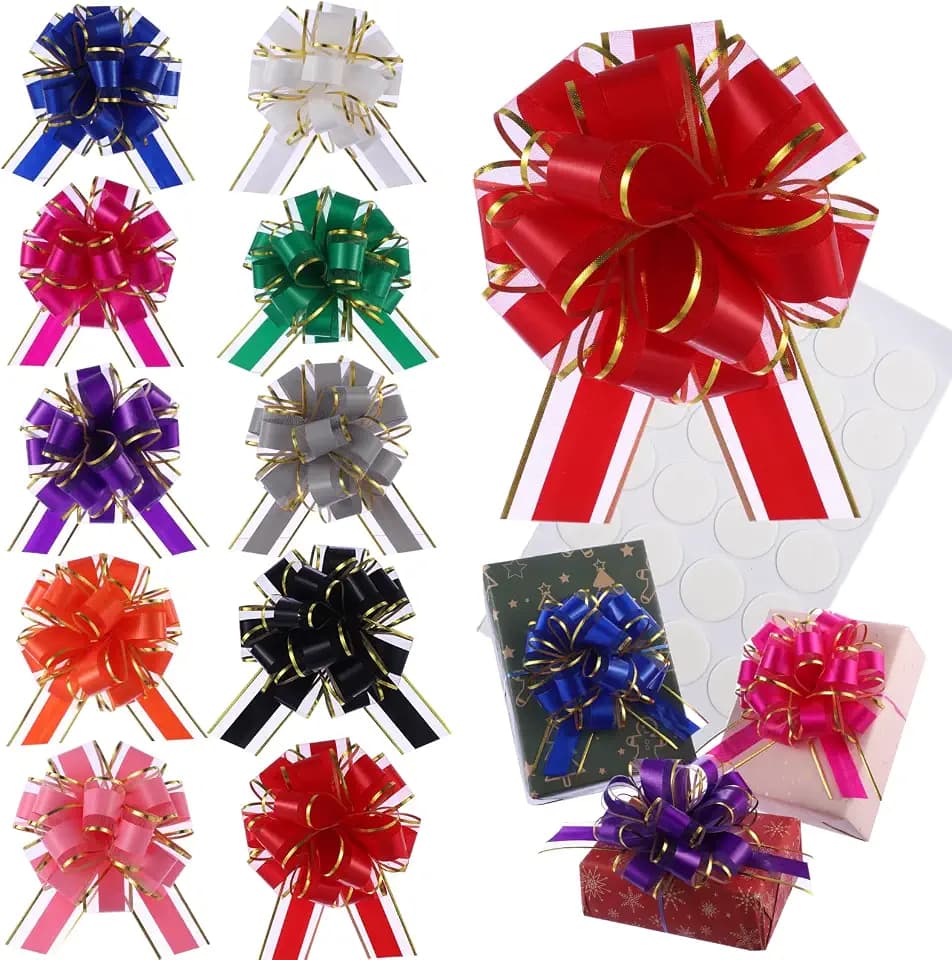 FORBINBO 20 Pcs Pull Bows for Gift Wrapping,6 Inches Gift Bows with Ribbon for Wedding, Valentines Day, Birthday, Anniversary, Florist Packaging ，Flower Bouquets and Basket (Mixed Color -1)