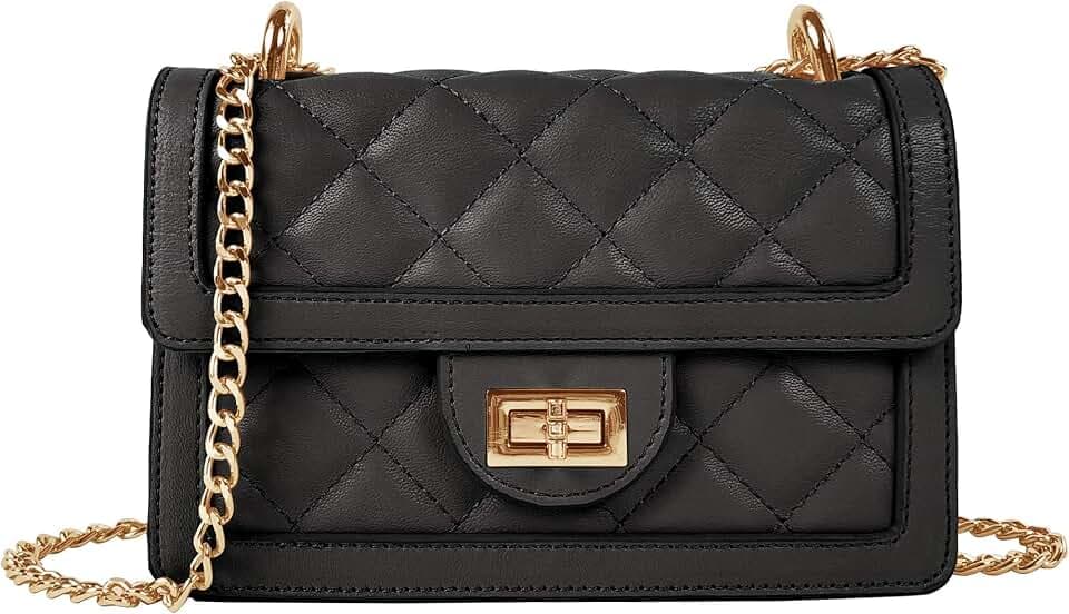 SG SUGU Small Quilted Crossbody Bag, Trendy Designer Mini Shoulder Bag, Phone Wallet Purse for Women
