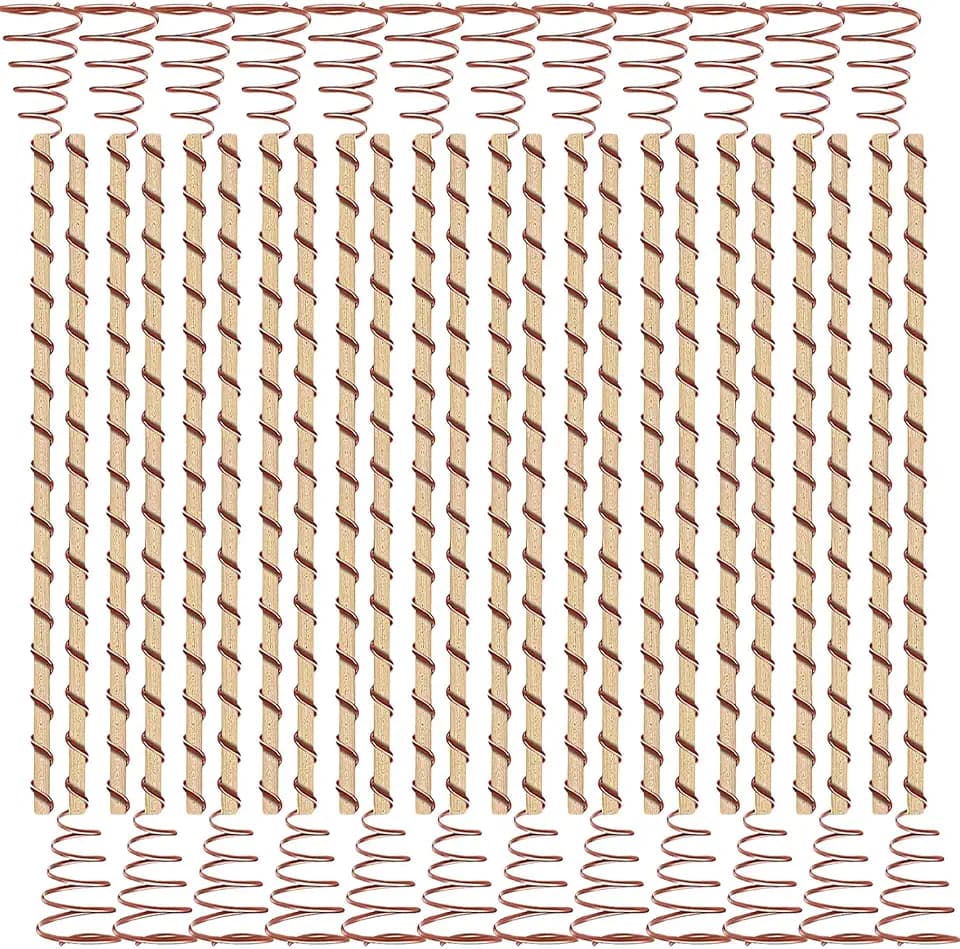 WFIST 24 Pack Electroculture Plant Stakes, Electroculture Copper Gardening Antennas, High-Efficiency Electroculture Gardening Copper Coil for Enhanced Growth, Eco-Friendly Garden Solution (17.8")