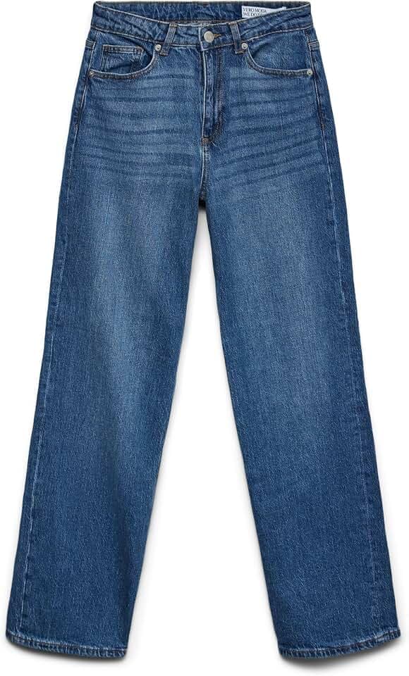 VERO MODA Female Weit geschnitten VMTESSA Hohe Taille Weiter Beinschnitt Jeans