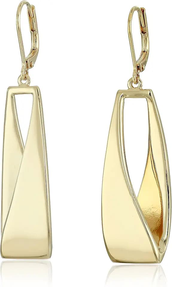 Anne Klein Women's Drop Orbital Earrings, Modern Statement Fashion Jewelry for Everyday, Office, and Evening Wear