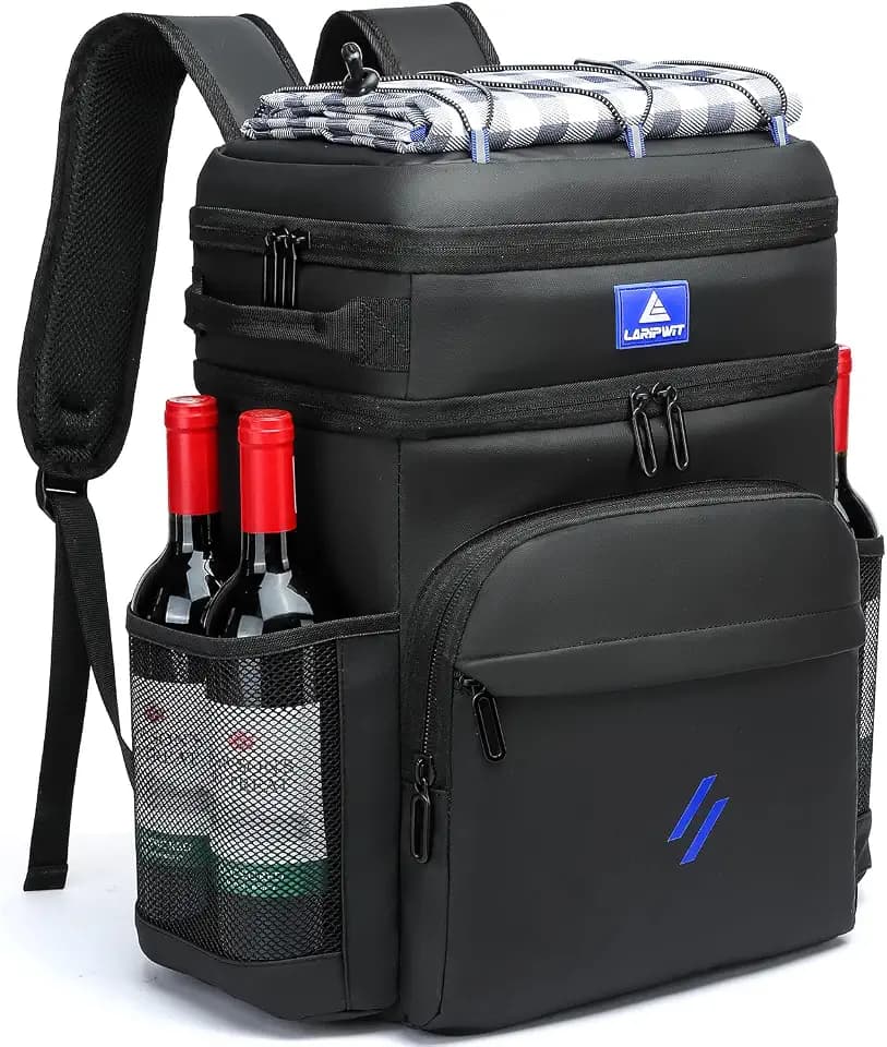 Laripwit 54/40 Cans Backpack Cooler Insulated Leak-Proof Large Cooler Backpack Double Deck Lunch Backpack for Men Women - Perfect Soft Cooler Bag for Tactical, Camping, Picnic, Beach, Hiking