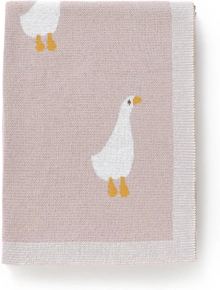 Babydecke 100% Baumwolle gestrickt weiche Decke
